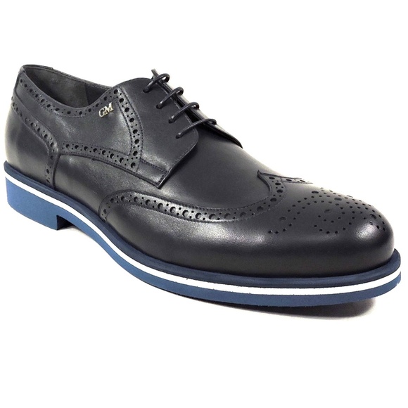 GOOD MAN ?? MEN\'S BLUE LEATHER COMFORT OXFORD SHOES main image 5